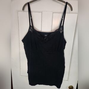Mossimo Supply Co. Black Camisole with Lace Detail